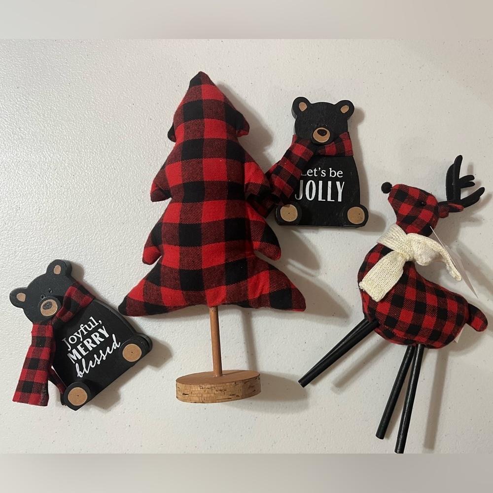 Christmas Buffalo Plaid Decor Bundle